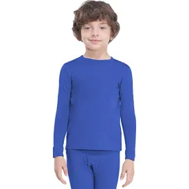 MANCYFIT Thermal Tops for Boys Fleece Lined Underwear Long Sleeve Undershirts Baselayer