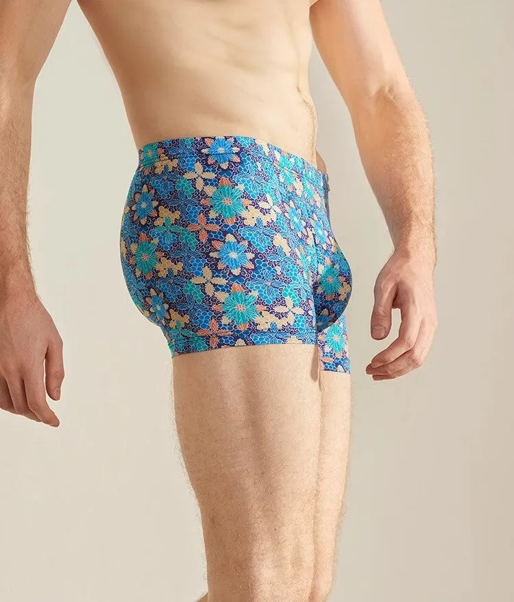 Men's Dry-Fast Polyamide Chinese Artistic Printed Trunks Underwear