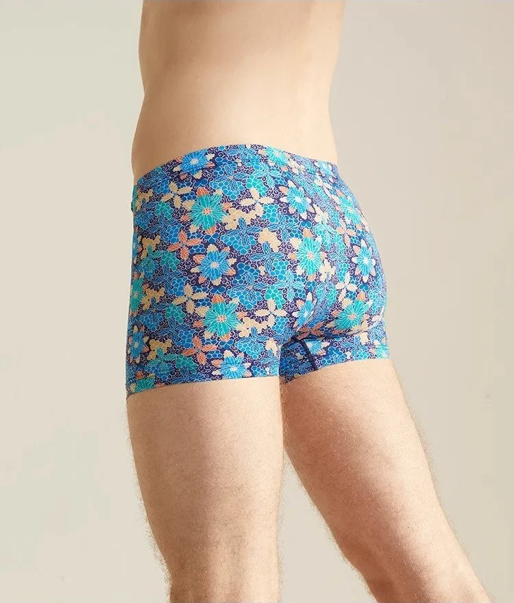 Men's Dry-Fast Polyamide Chinese Artistic Printed Trunks Underwear