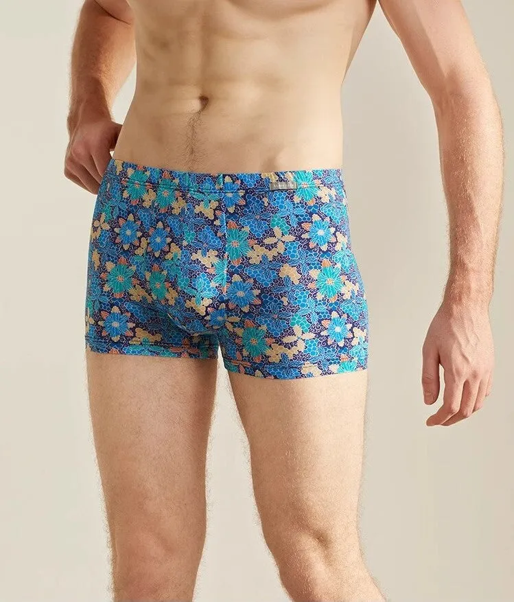 Men's Dry-Fast Polyamide Chinese Artistic Printed Trunks Underwear