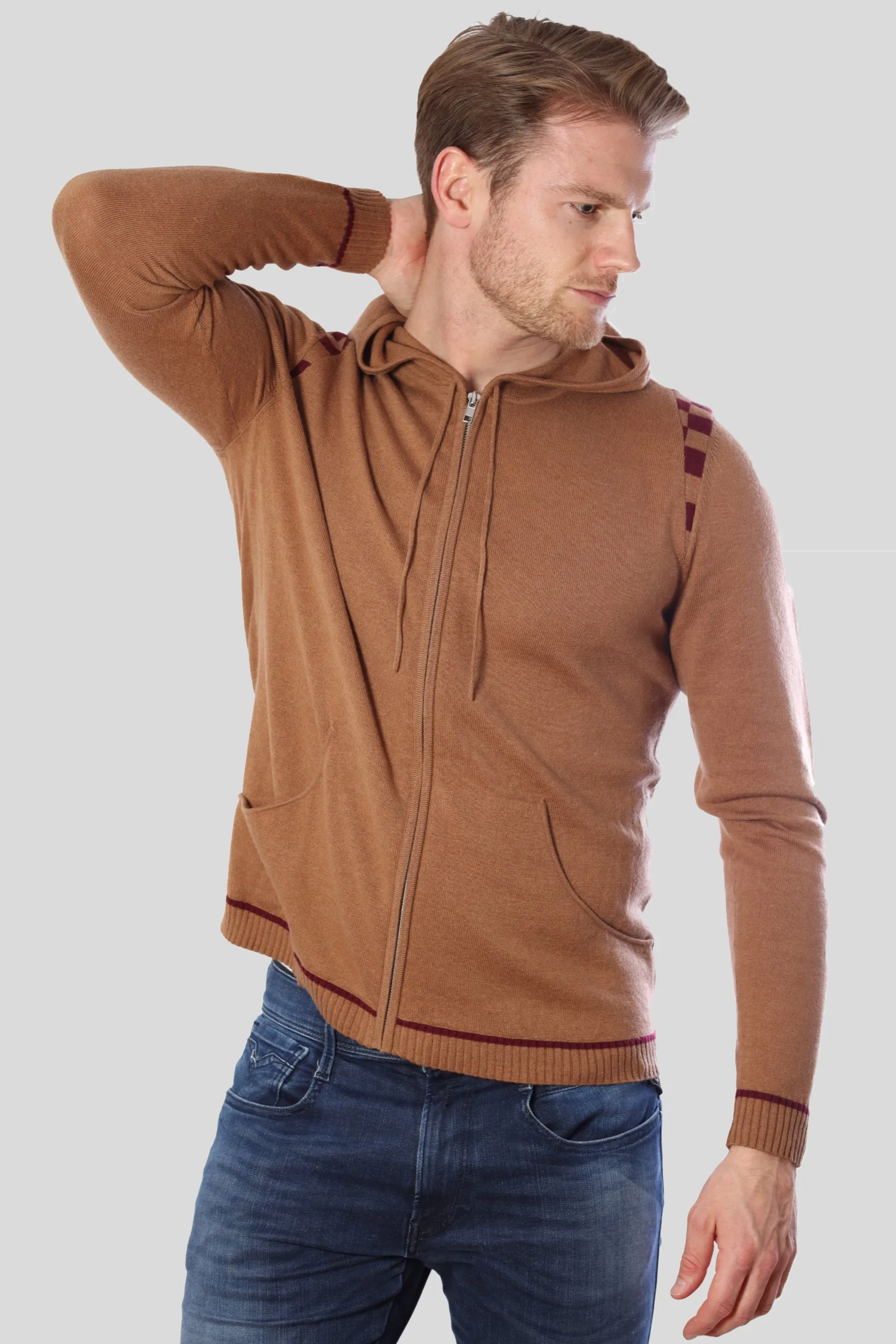 Men's Merino and Cotton Checker Print Tracksuit