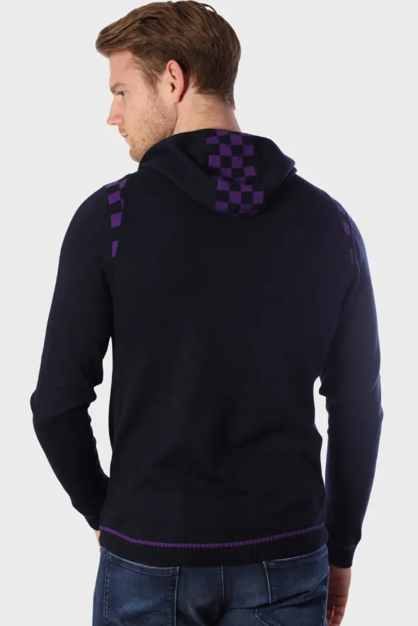 Men's Merino and Cotton Checker Print Tracksuit