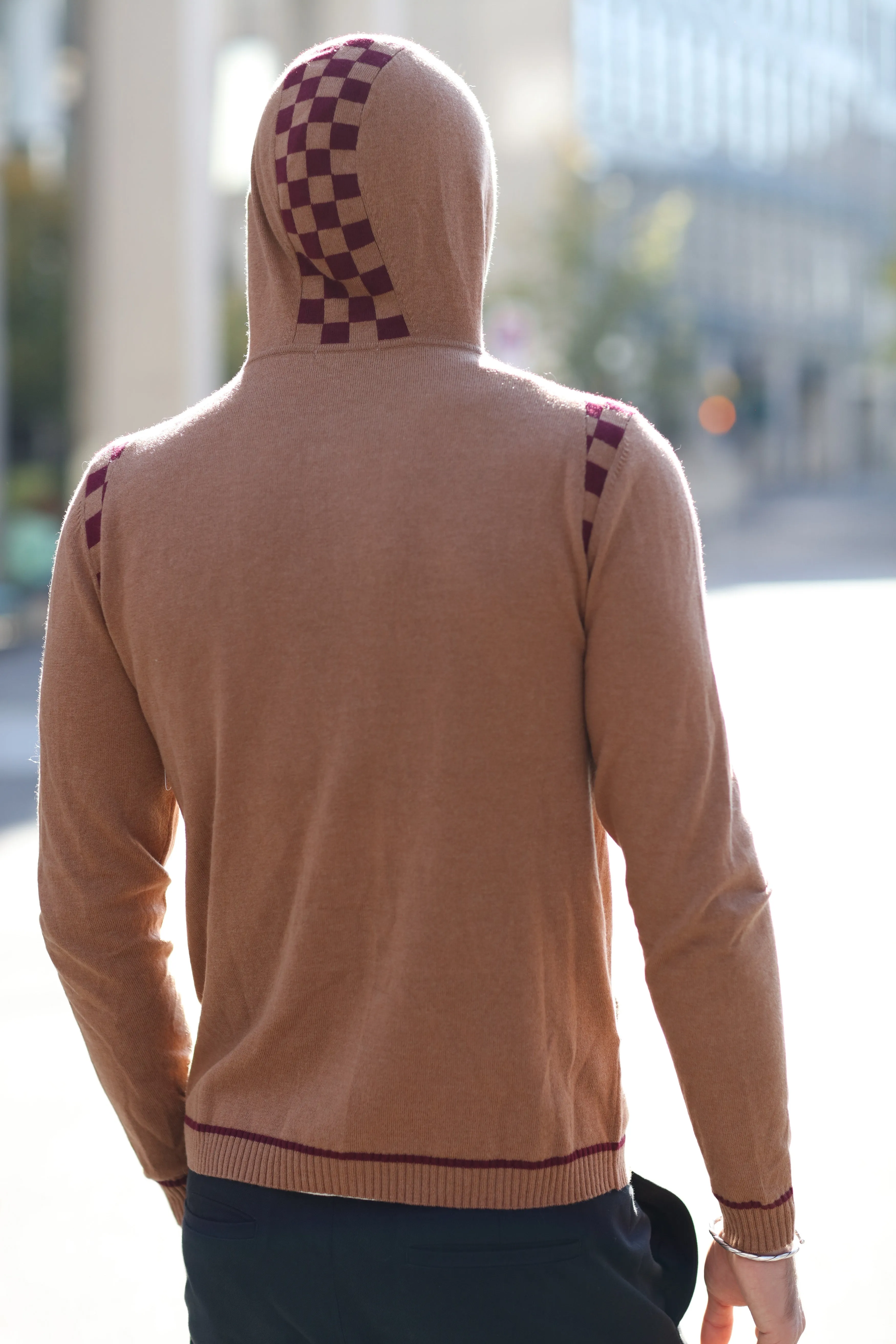Men's Merino and Cotton Checker Print Tracksuit