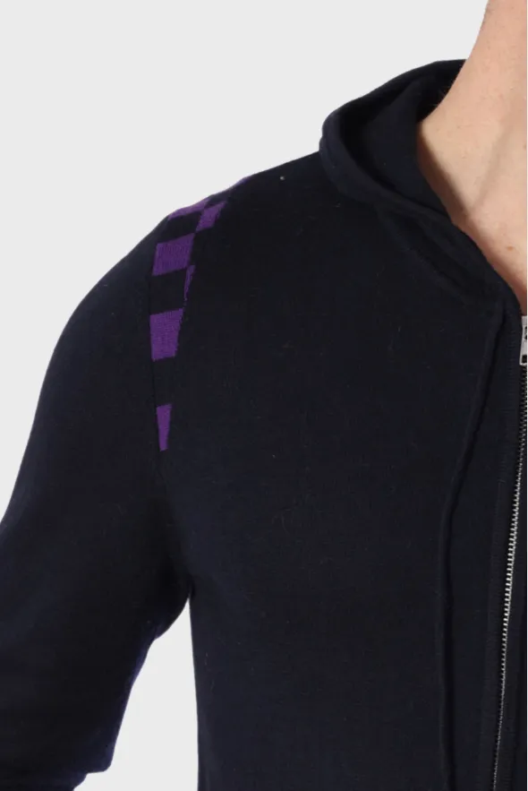 Men's Merino and Cotton Checker Print Tracksuit