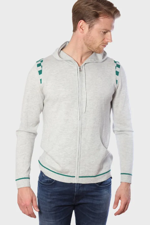 Men's Merino and Cotton Checker Print Tracksuit