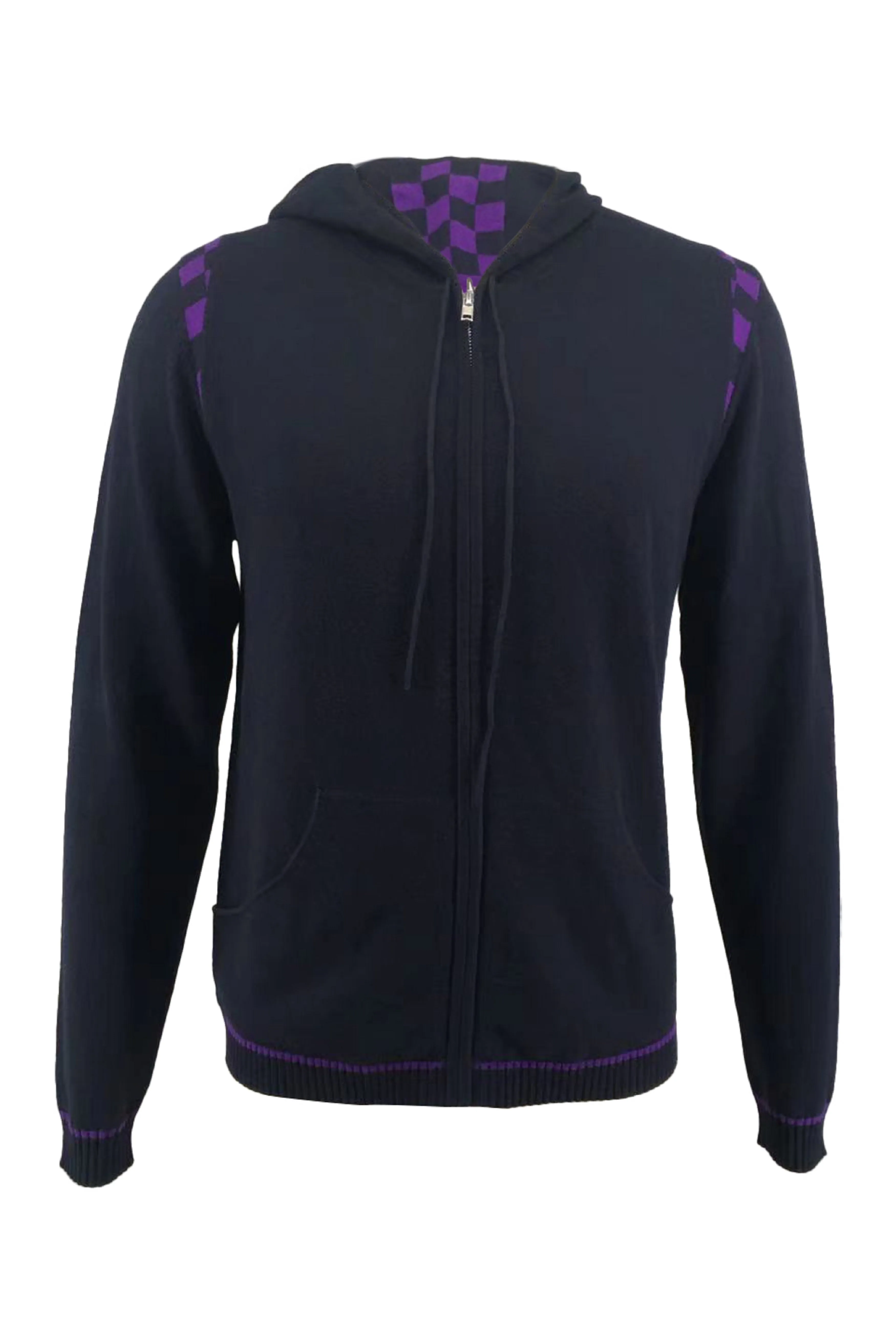 Men's Merino and Cotton Checker Print Tracksuit
