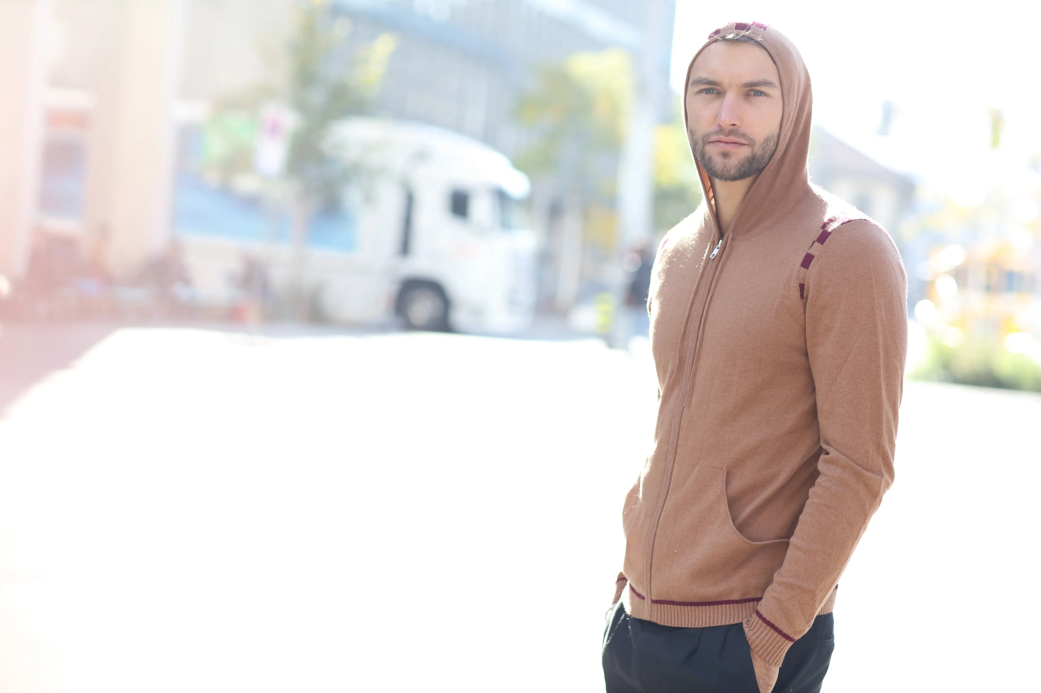 Men's Merino and Cotton Checker Print Tracksuit