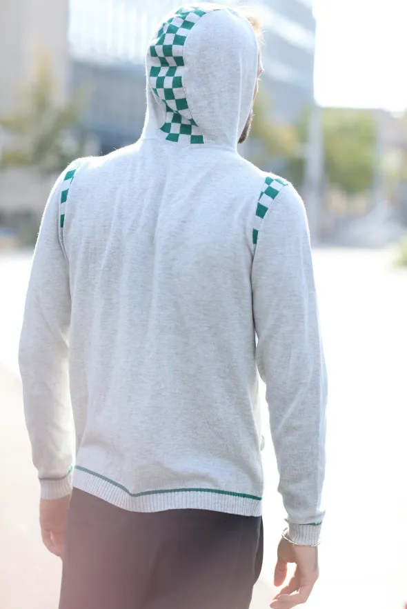 Men's Merino and Cotton Checker Print Tracksuit