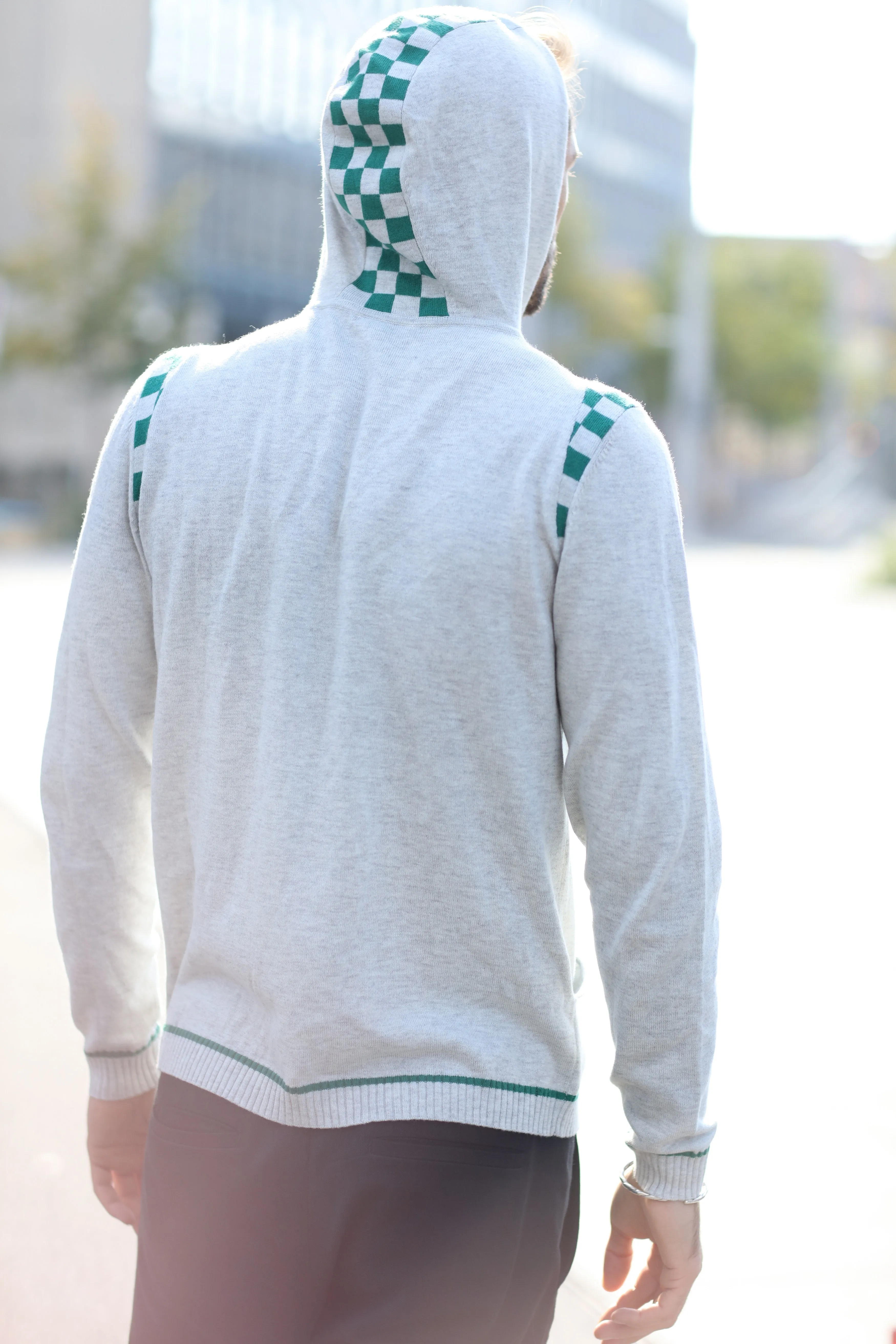 Men's Merino and Cotton Checker Print Tracksuit