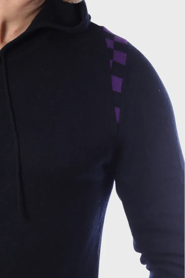 Men's Merino and Cotton Checker Print Tracksuit