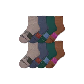 Men's Merino Wool Blend Quarter Sock 8-Pack