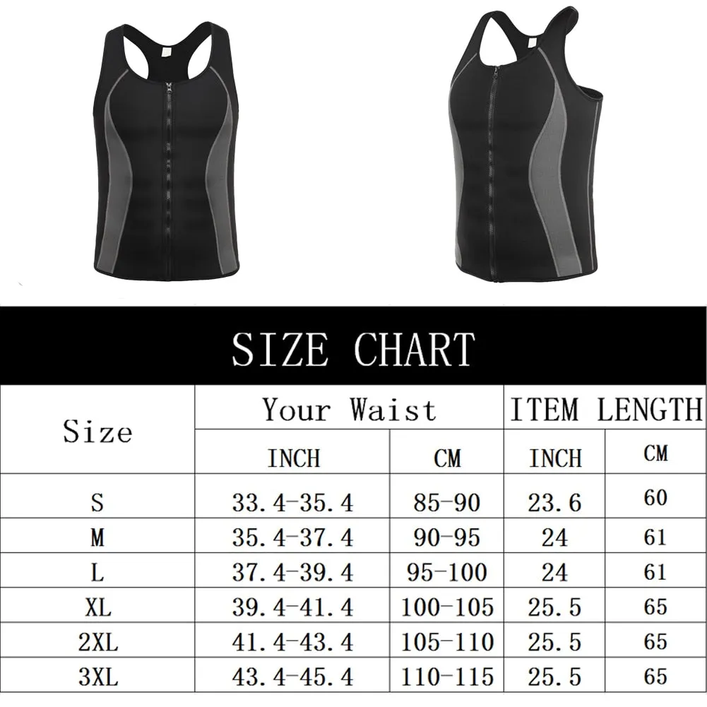 Men's Slim Body Shaper Neoprene Sweat Vest Sauna Suit