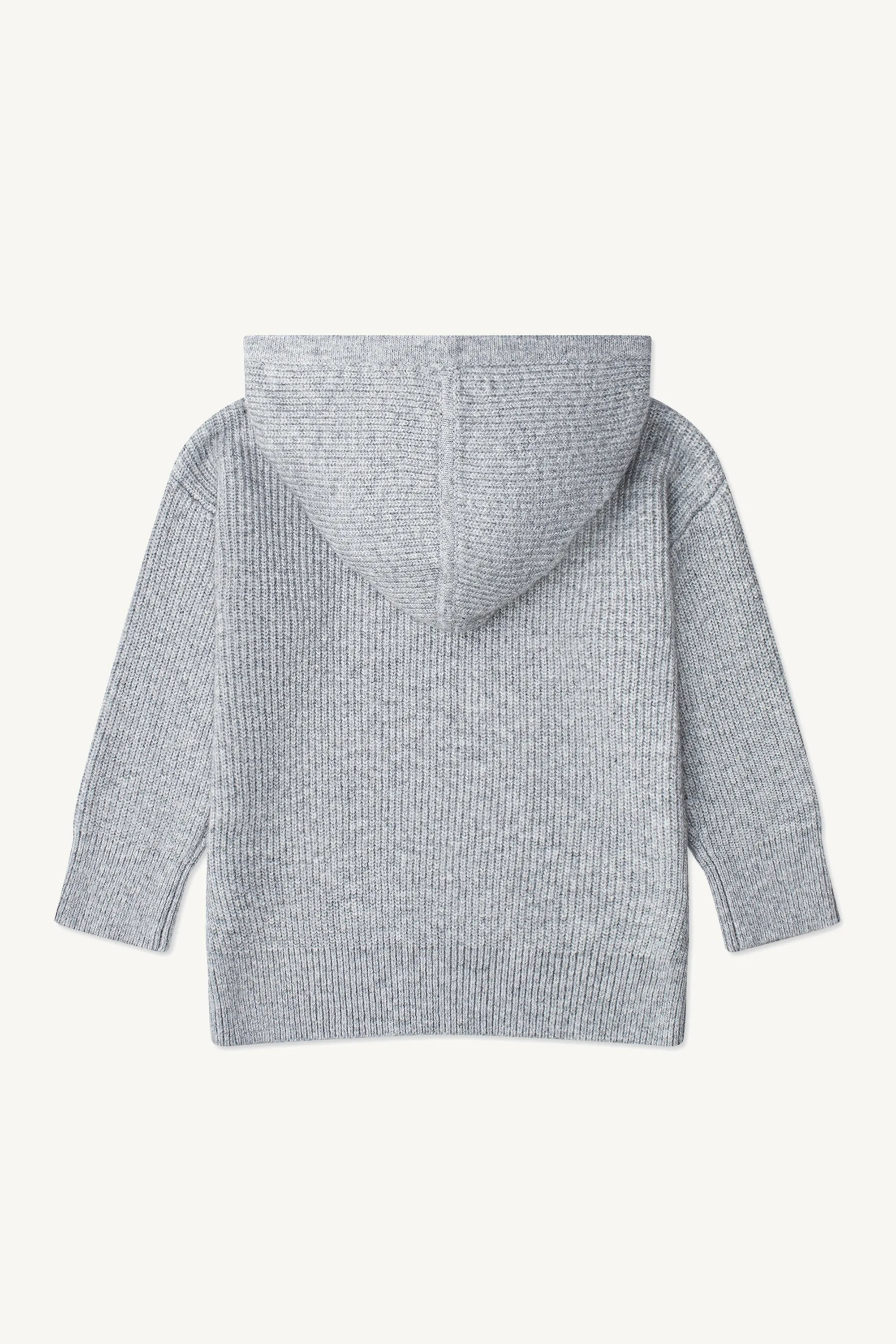 Mini Wool Knit Sweater Hoodie - Heather Grey (Kids)