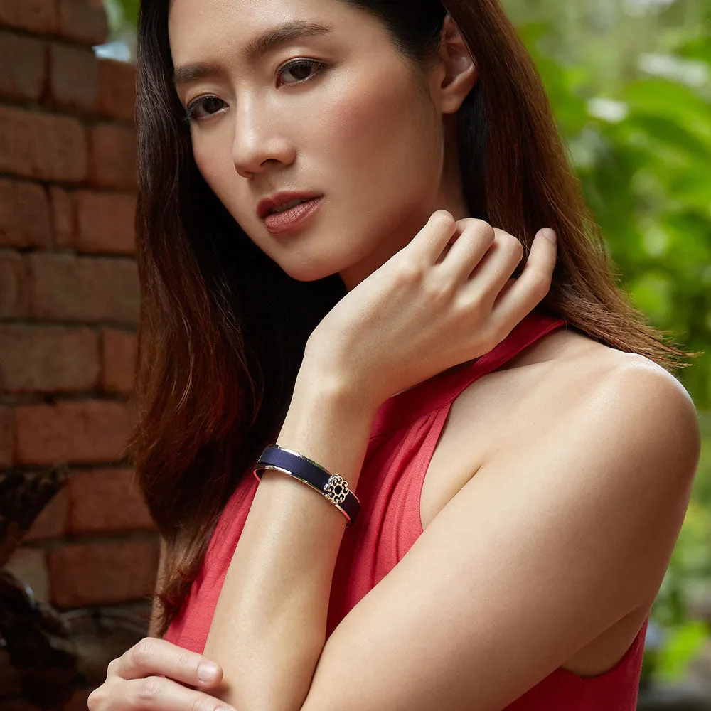 Nonya Blossom Silk Cuff - Majestic Ruby