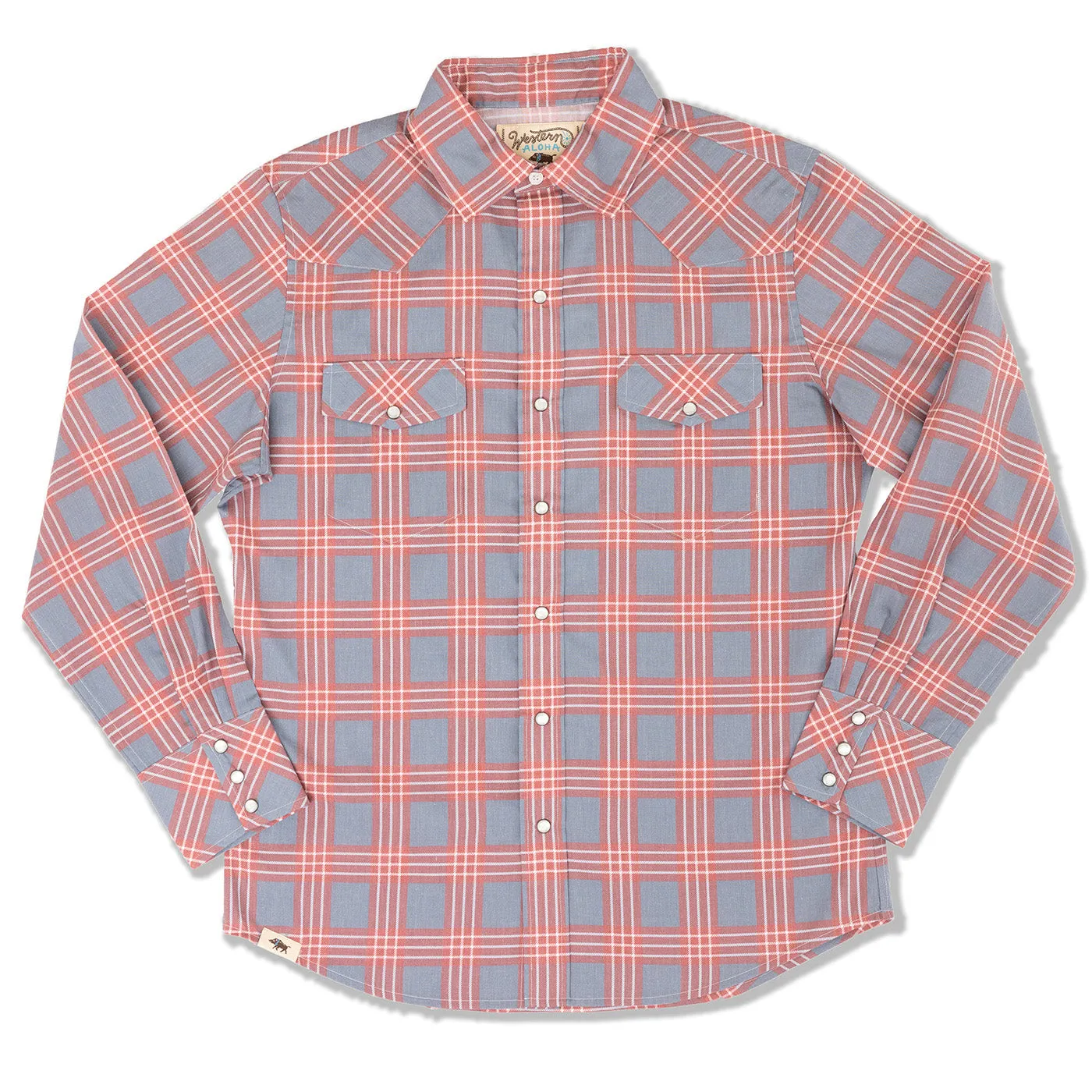 Palaka Nui Lava Red Long Sleeve Snap Shirt