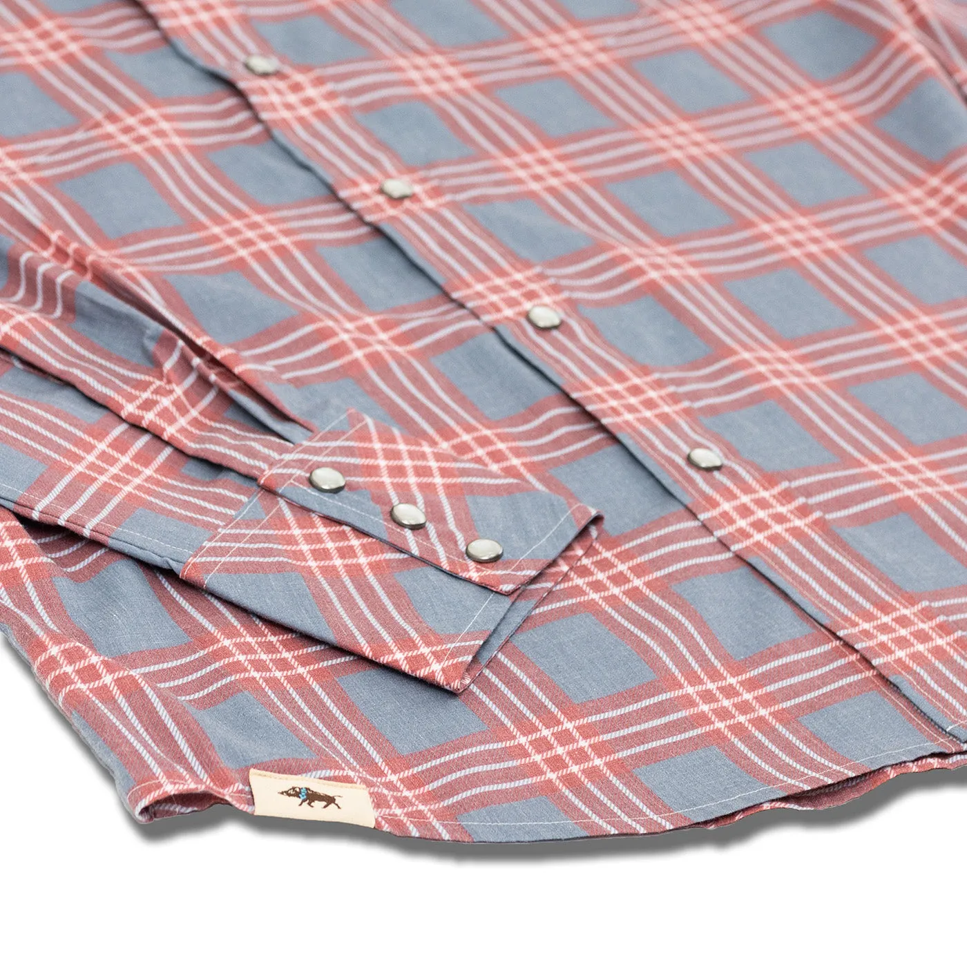 Palaka Nui Lava Red Long Sleeve Snap Shirt