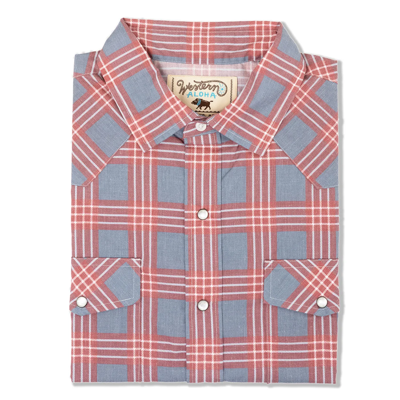 Palaka Nui Lava Red Long Sleeve Snap Shirt