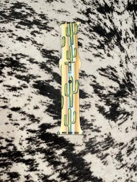 Pastel Cactus Silicone Watch band
