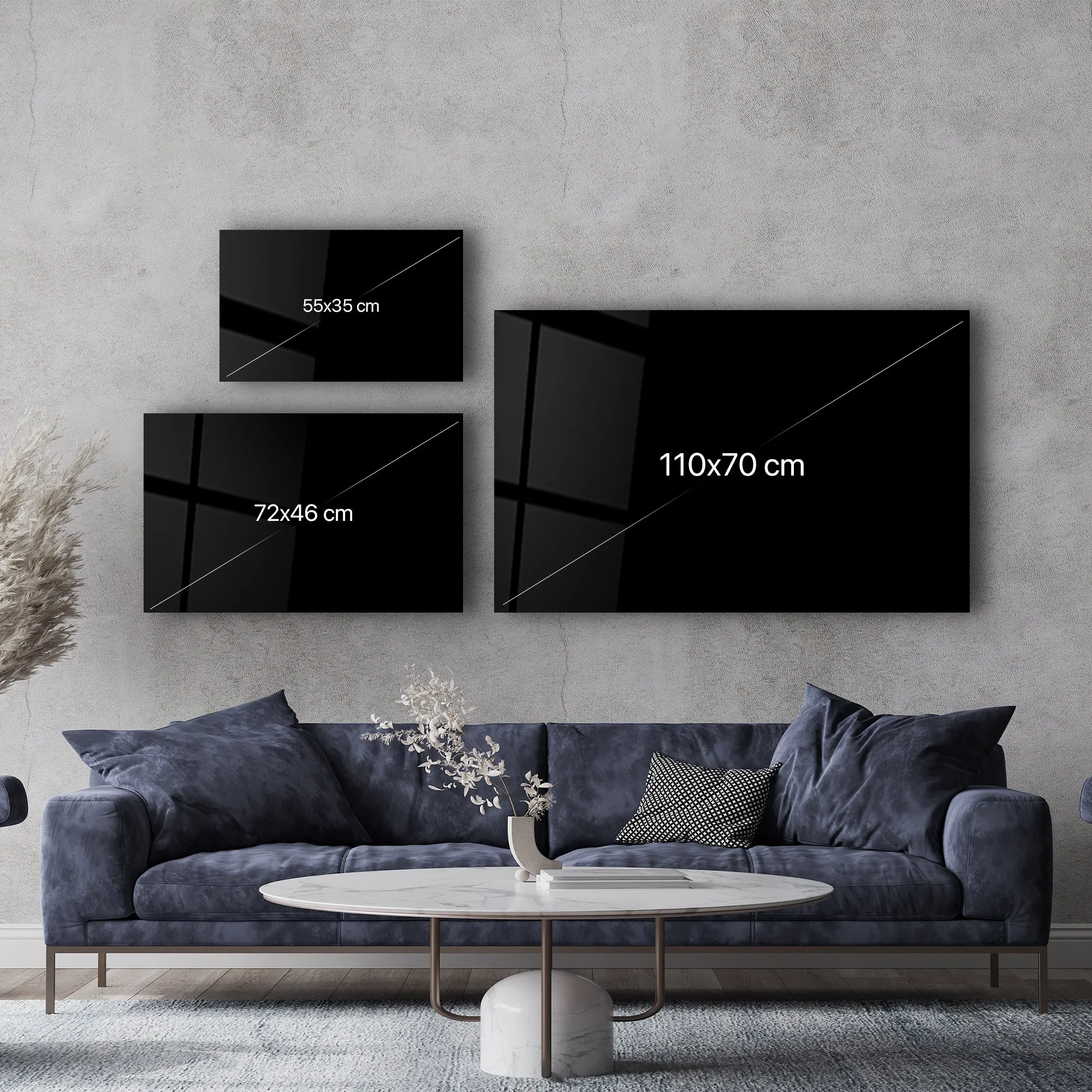 ・"Abstract City"・Glass Wall Art