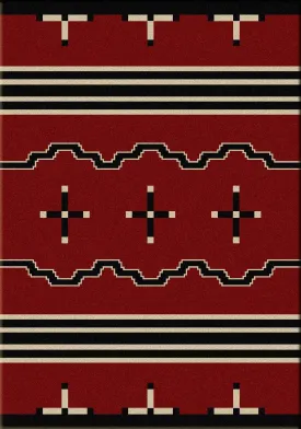 "Big Chief Red" Southwestern Area Rugs - Choose from 6 Sizes!