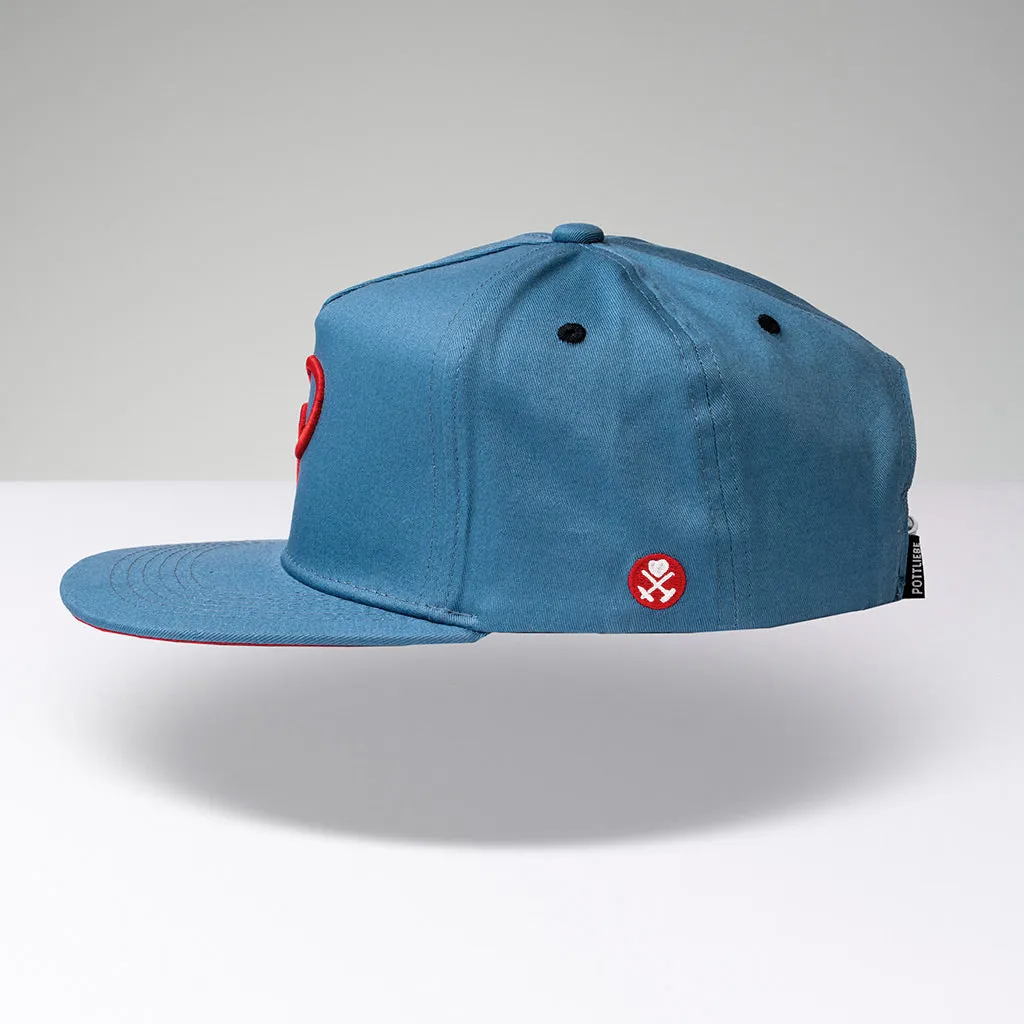 "P" Snapback - Blau Rot