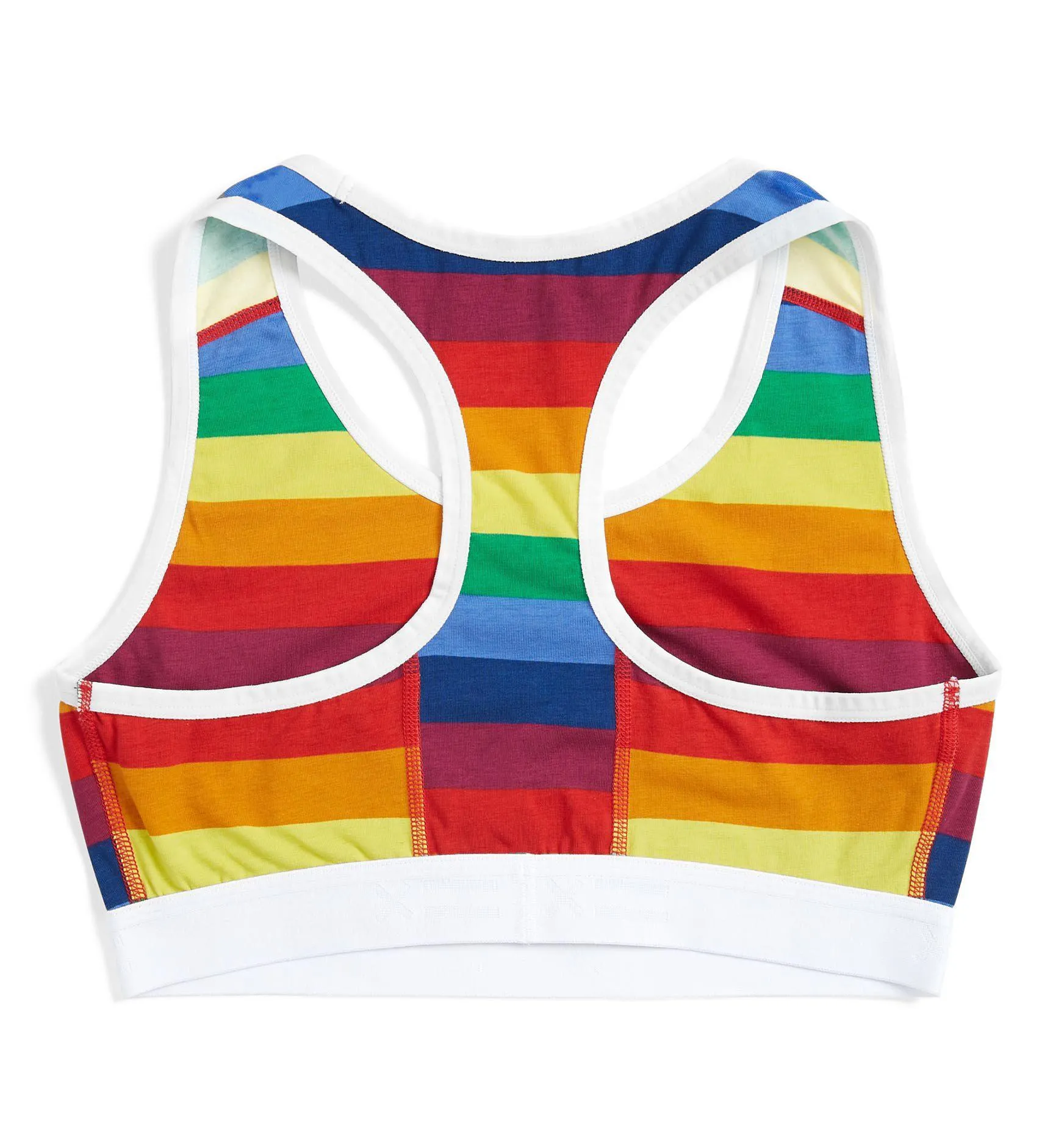 Racerback Soft Bra - Rainbow Pride Stripes
