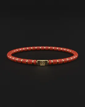 Red Jade Bracelet 4mm | Spacer #2