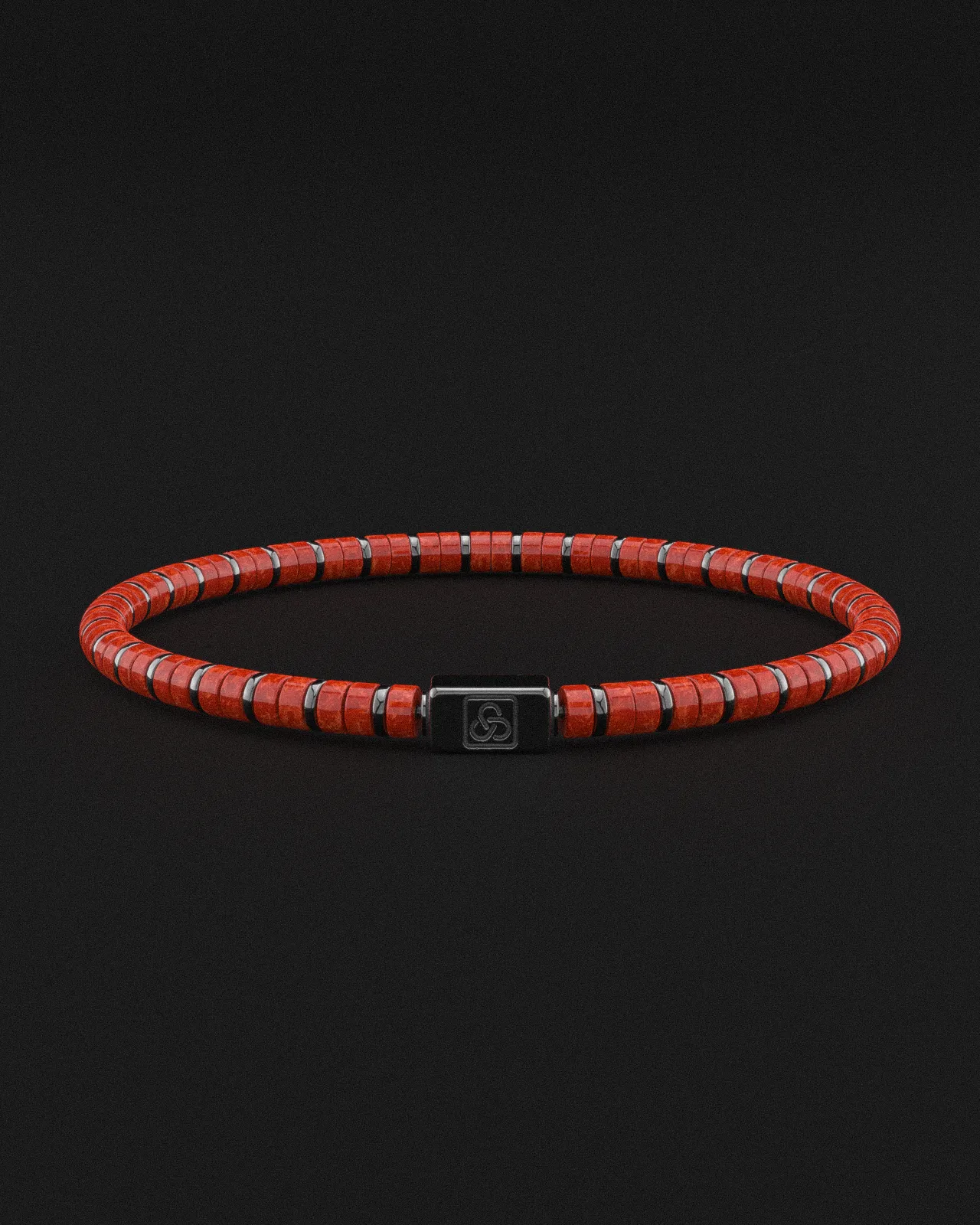 Red Jade Bracelet 4mm | Spacer #2