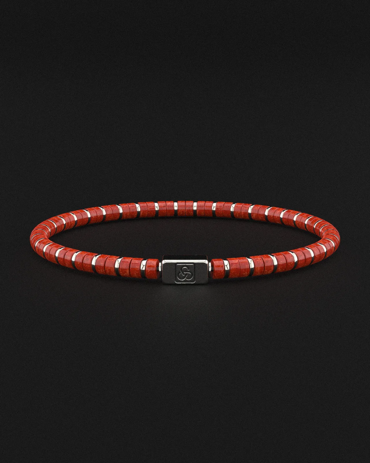 Red Jade Bracelet 4mm | Spacer #2