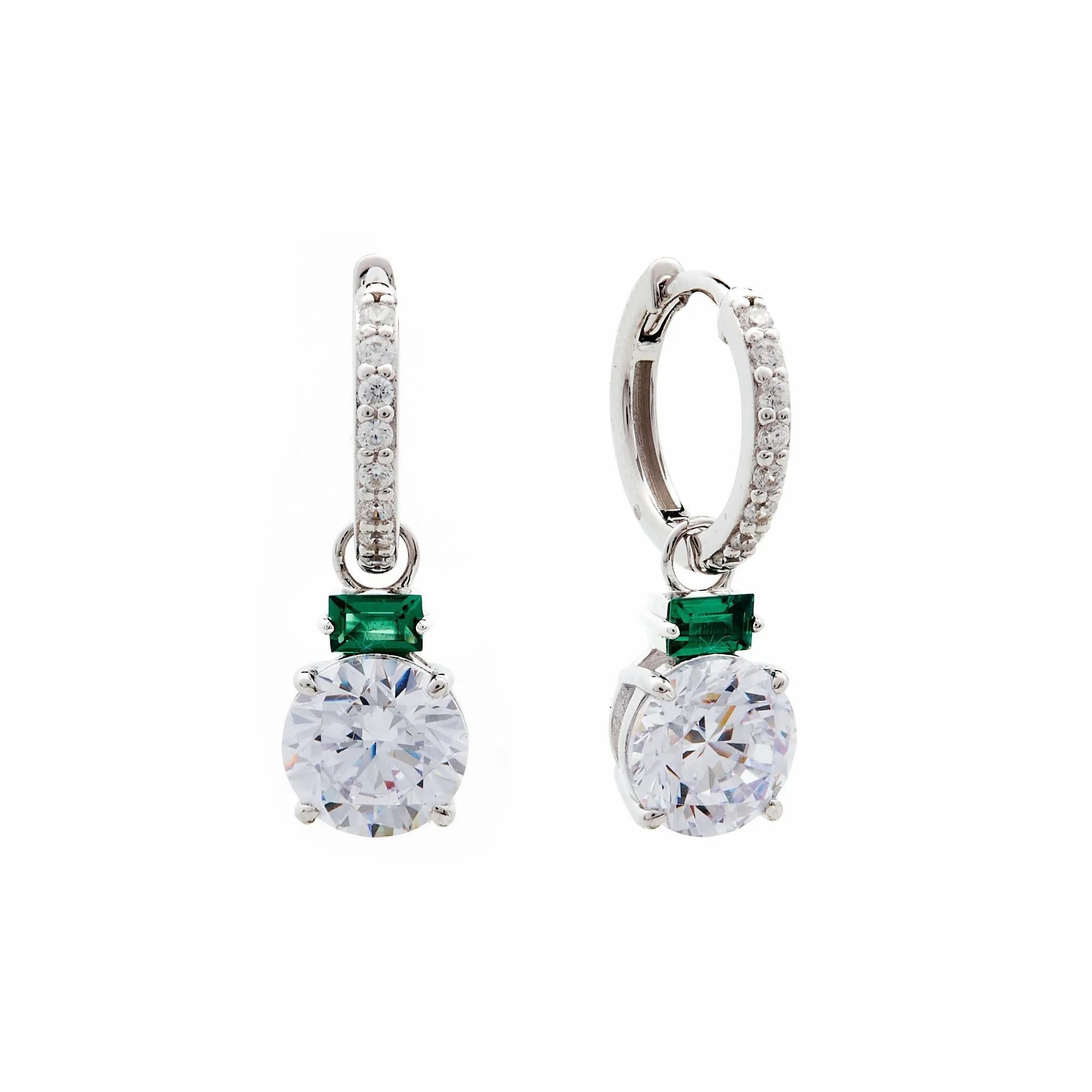 Robyn Silver Cubic Drop Earrings