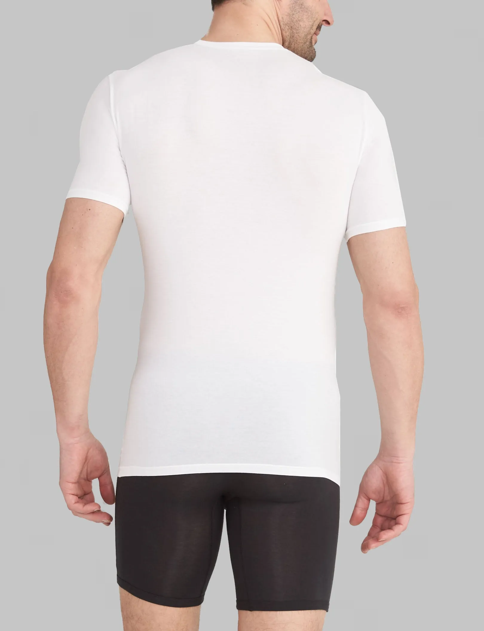 Second Skin Deep V-Neck Stay-Tucked Undershirt (3-Pack)