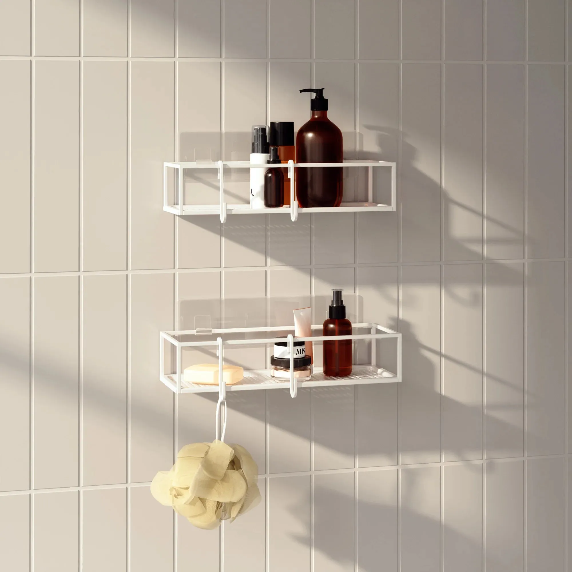 Umbra Cubiko Shower Bin Set 2 - White