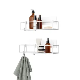 Umbra Cubiko Shower Bin Set 2 - White