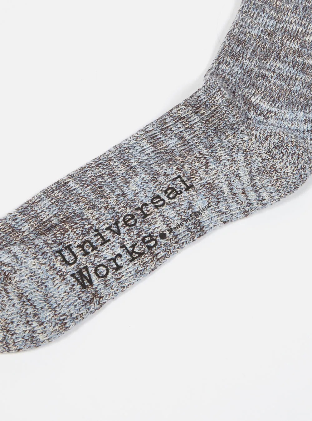 Universal Works Everyday Stripe Sock in Cornish Blue Cotton