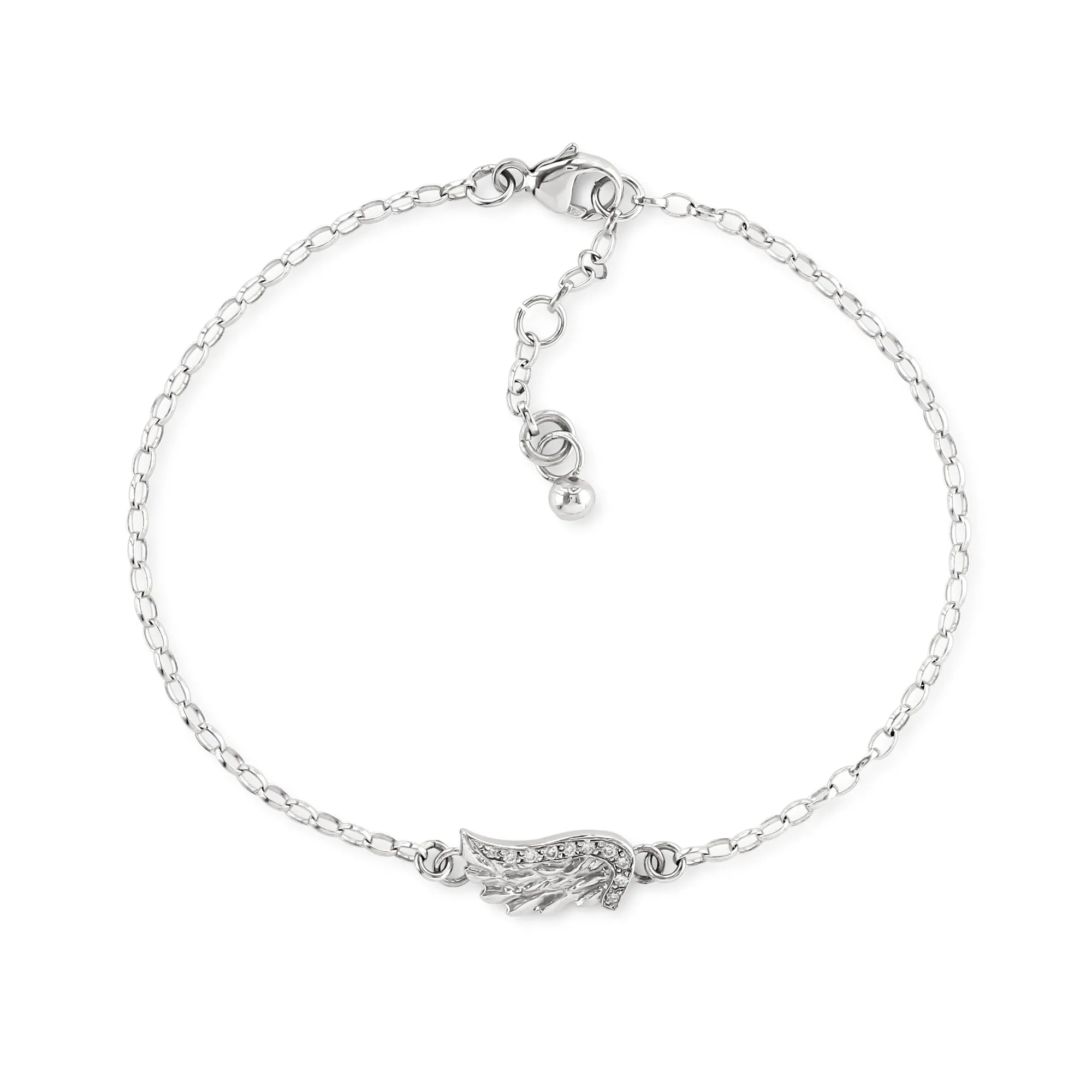 White Gold Venetian Wing Bracelet