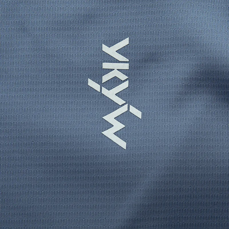 YKYW Men's Cycling Long Sleeve Base Layers Clothing Winter Thermal Fleece Bicycle Undershirt Bike Base Underwear Gray Blue
